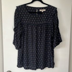 Loft Floral Blue Shirt XL